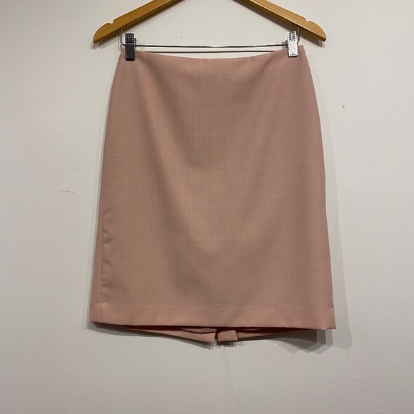 Anne Klein Vintage Barbie Pink Wool Blend Pencil Office Skirt Size 2 - Picture 1 of 4